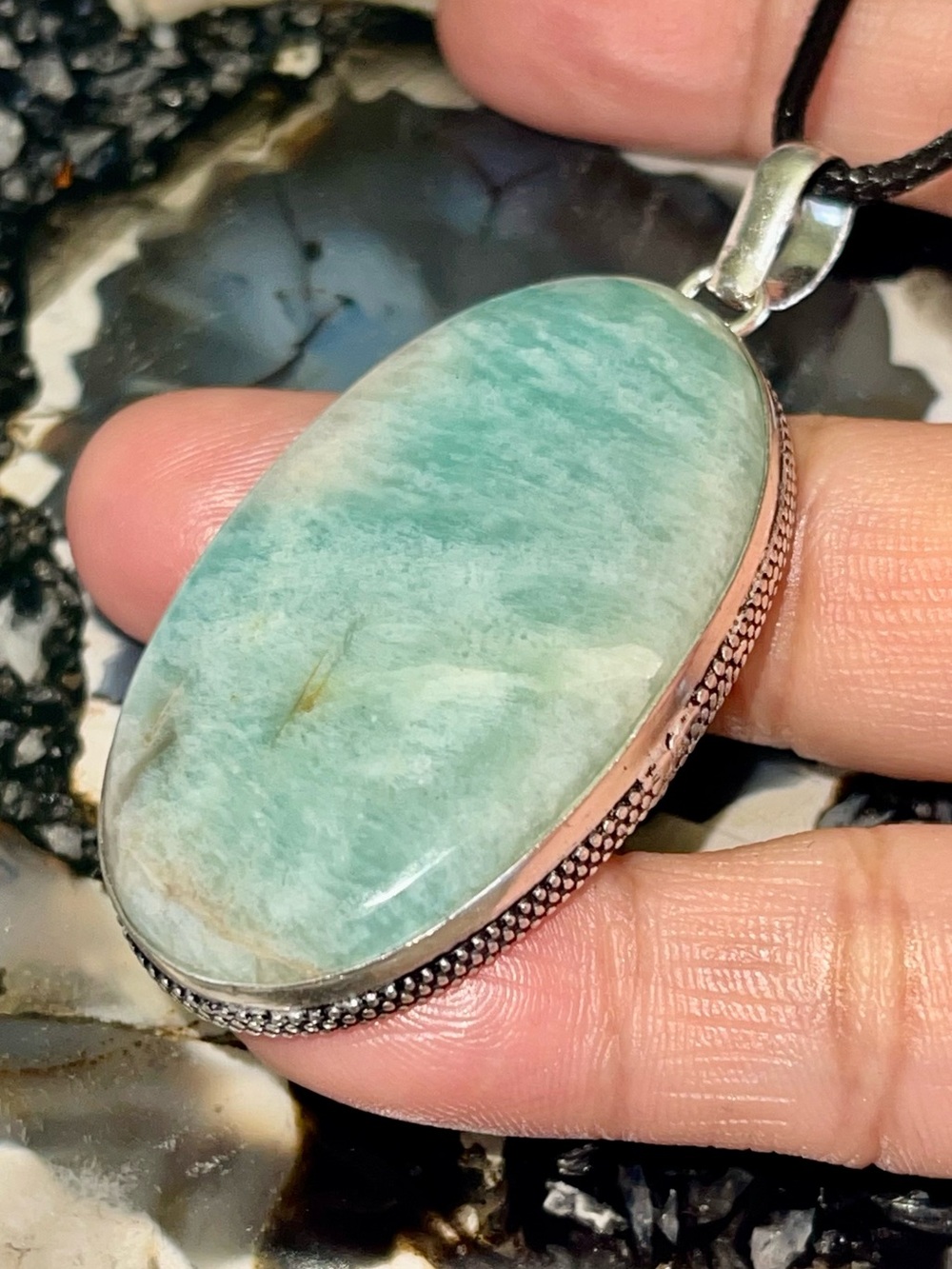Amazonite “The PeaceMaker Crystal” Pendant 2 1/2”